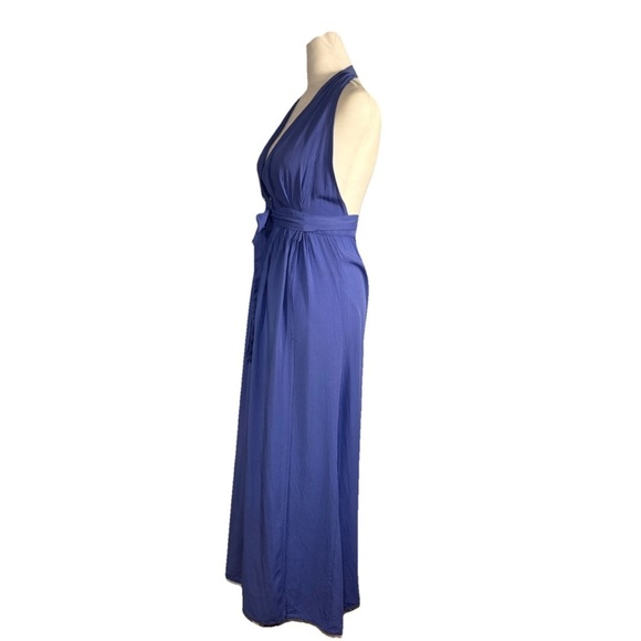 Lulus Magical Movement Periwinkle Blue Wrap Maxi Dress Size Medium - Picture 2 of 7